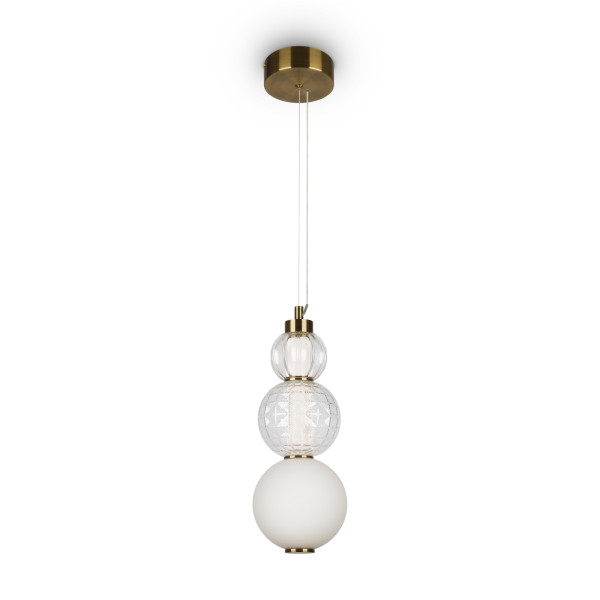 Lampa wisząca COLLAR mosiężno-złota LED 1x16W Ciepła biel 800lm Maytoni 852103