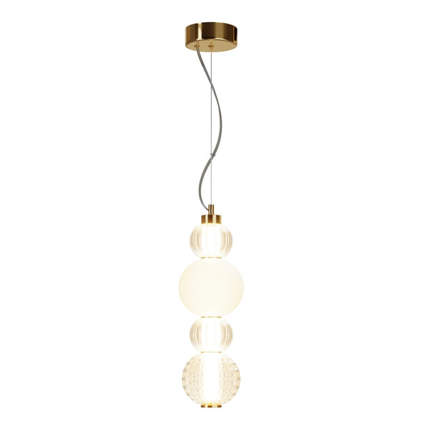 Lampa wisząca COLLAR mosiężno-złota LED 1x17W Ciepła biel 950lm Maytoni 851976