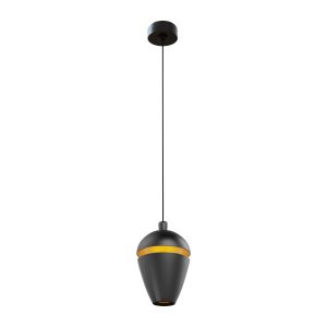 Lampa wisząca COMETSHINE czarno-złota LED 1x8W Ciepła biel 480lm Maxlight 846629