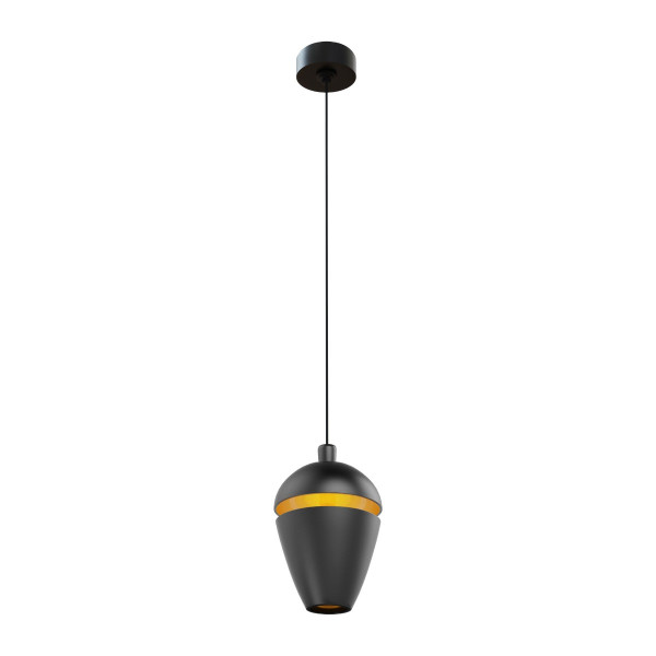 Lampa wisząca COMETSHINE czarno-złota LED 1x8W Ciepła biel 480lm Maxlight 846629