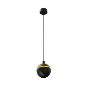 Lampa wisząca COMETSHINE czarno-złota LED 1x8W Ciepła biel 480lm Maxlight 845613