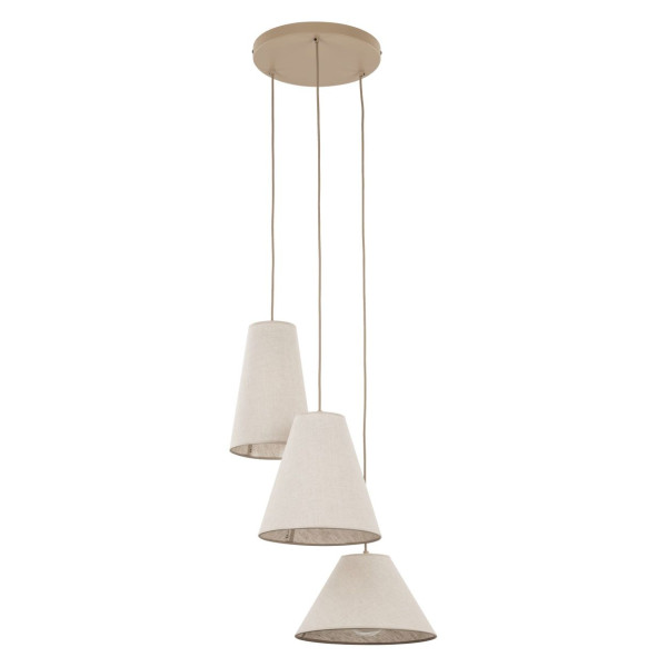 Lampa wisząca CONEA Sabia beżowa metal len E27 165 cm 1068224