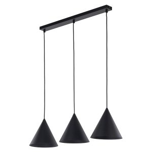 Lampa wisząca Cono Black 3-punktowa 120 cm metalowa czarna 266234 Lampa wisząca Cono Black 3-punktowa 120 cm metalowa czarna 266234