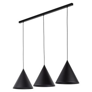 Lampa wisząca Cono Black 3-punktowa 160 cm metalowa czarna 266233 Lampa wisząca Cono Black 3-punktowa 160 cm metalowa czarna 266233