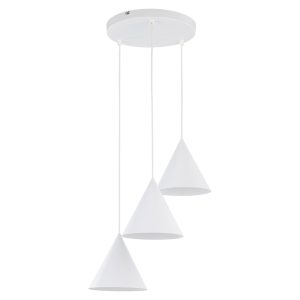 Lampa wisząca Cono White 3-punktowa 42 cm metalowa biała 266328 Lampa wisząca Cono White 3-punktowa 42 cm metalowa biała 266328