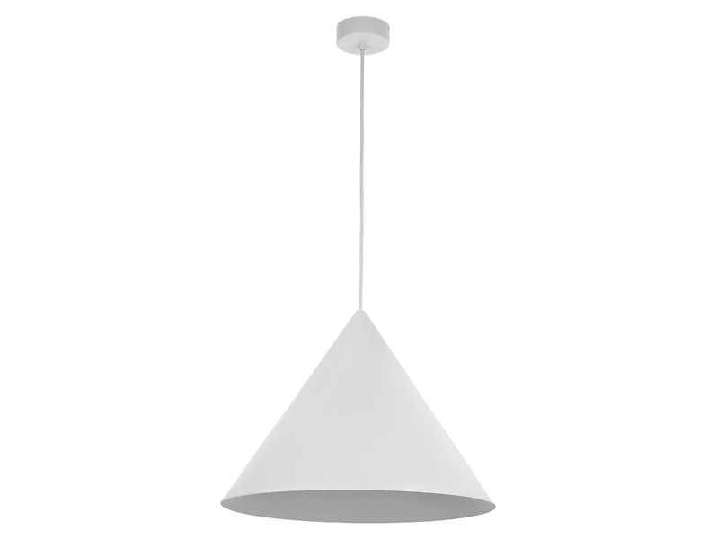 Lampa wisząca Cono White 50 cm metalowa biała 266326