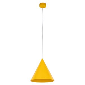 Lampa wisząca Cono Yellow 25 cm metalowa żółta 266330 Lampa wisząca Cono Yellow 25 cm metalowa żółta 266330