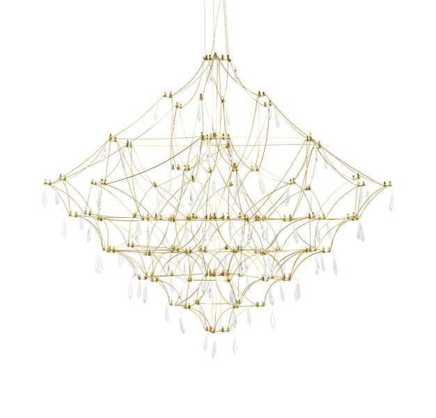 Lampa wisząca CONSTELATION 100 GOLD - LED, stal szczotkowana 823315