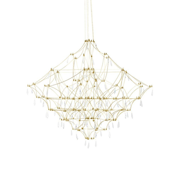 Lampa wisząca CONSTELATION 77 GOLD - LED, stal szczotkowana 823316