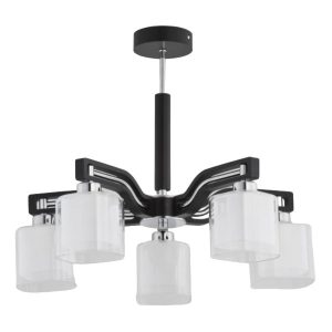 Lampa wisząca CONSUL VENGE czarno-biała 5xE14x10W wym:43x51x51cm IP20 Alfa 1019096 Lampa wisząca CONSUL VENGE czarno-biała 5xE14x10W wym:43x51x51cm IP20 Alfa 1019096