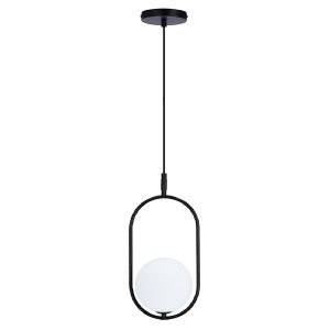 Lampa wisząca Cordel metalowa czarna 218977