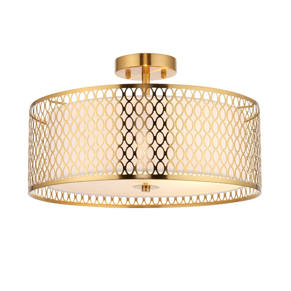 Lampa wisząca CORDERO złoto-biała 3xE27x20W wym:26x43x43cm IP20 Endon 1030684