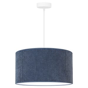 Lampa wisząca Corduroy tkaninowa granatowa 333565