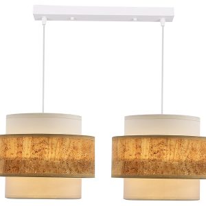 Lampa wisząca Cork 2-punktowa biała 201588