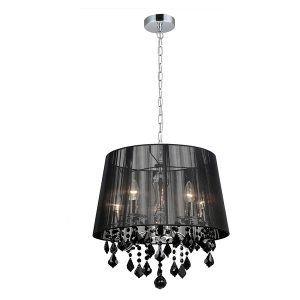 Lampa wisząca Cornelia 5-punktowa stalowa czarna 34959