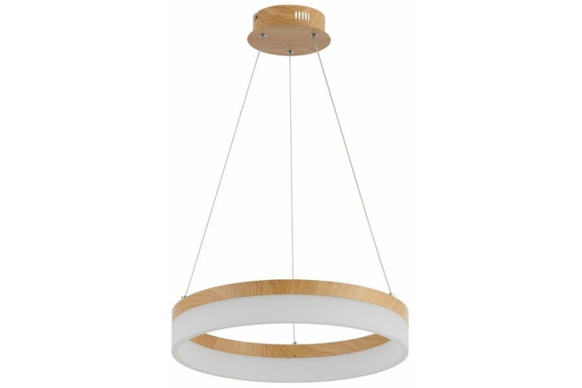 Lampa wisząca Cornelia jasne drewno LED 1x24W Neutralna biel 1920lm Reality 846626