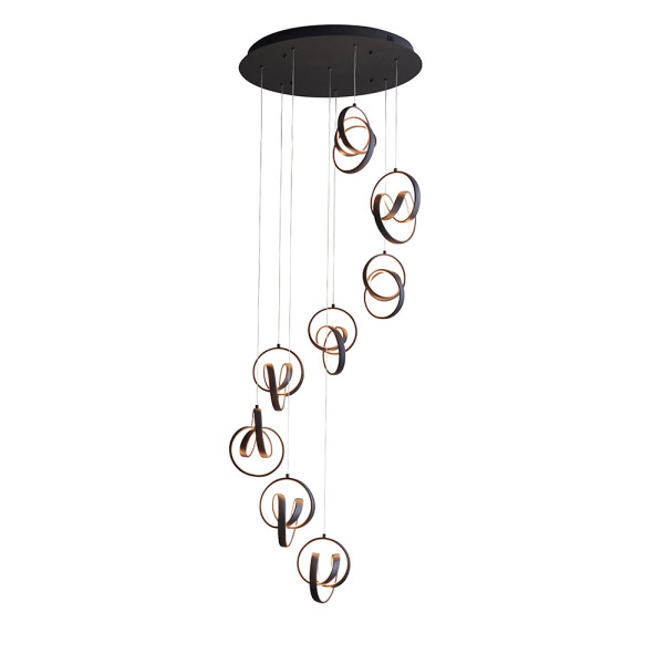 Lampa wisząca COSMA czarna LED 13,6W biały ciepły 3500lm IP20 Endon 1025563