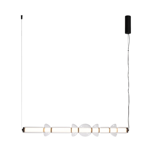 Lampa wisząca Cosmo czarno-przezroczysta LED 1x39W 3000K 4800lm Maytoni 849403