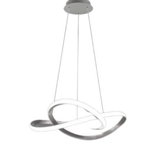 Lampa wisząca COURSE srebrno-biała LED 1x27W Neutralna biel 3150lm RL 851989