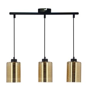 Lampa wisząca Cox złote klosze czarno-złota 3xE27x60W IP20 Candellux 989820