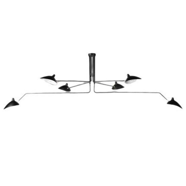 Lampa wisząca CRANE-6P czarna 280 cm 234635