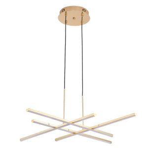 Lampa wisząca CRISS CROSS LED złota 78 cm 620373