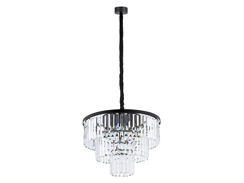 Lampa wisząca Cristal 9-punktowa kryształowa transparentna 44935