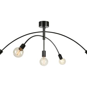 Lampa wisząca Crux 5-punktowa metalowa czarna 45030