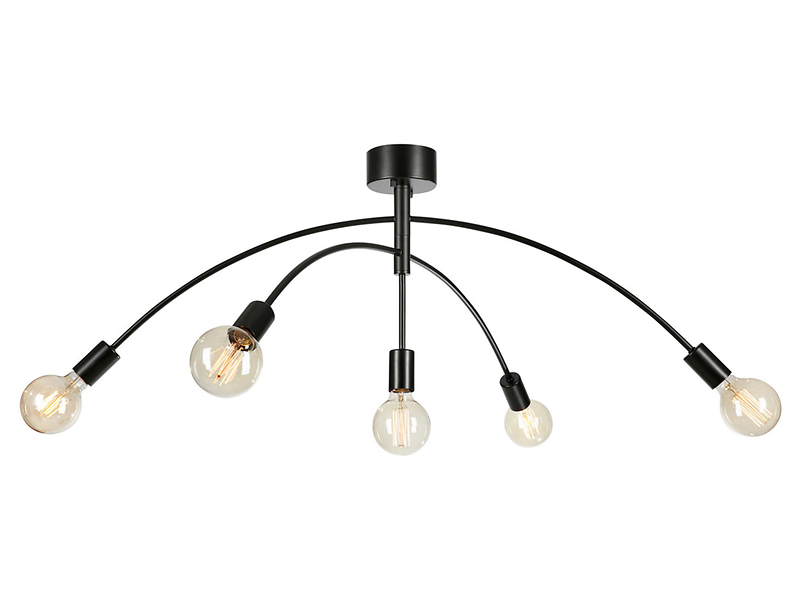 Lampa wisząca Crux 5-punktowa metalowa czarna 45030