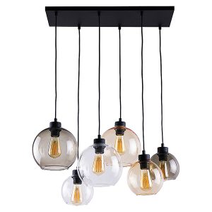 Lampa wisząca Cubus 6-punktowa metalowa czarna 57966 Lampa wisząca Cubus 6-punktowa metalowa czarna 57966
