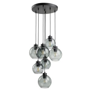 Lampa wisząca Cubus 7-punktowa szklana grafitowa 296139 Lampa wisząca Cubus 7-punktowa szklana grafitowa 296139