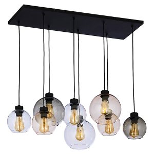 Lampa wisząca Cubus 8-punktowa metalowa czarna 57967 Lampa wisząca Cubus 8-punktowa metalowa czarna 57967