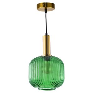 Lampa wisząca Cumbria szklana zielona 197299