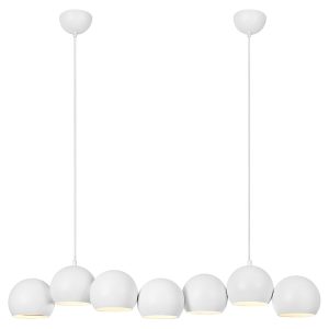 Lampa wisząca Cupolo 7-punktowa metalowa biała 620074