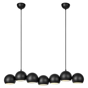 Lampa wisząca Cupolo 7-punktowa metalowa czarna 620075