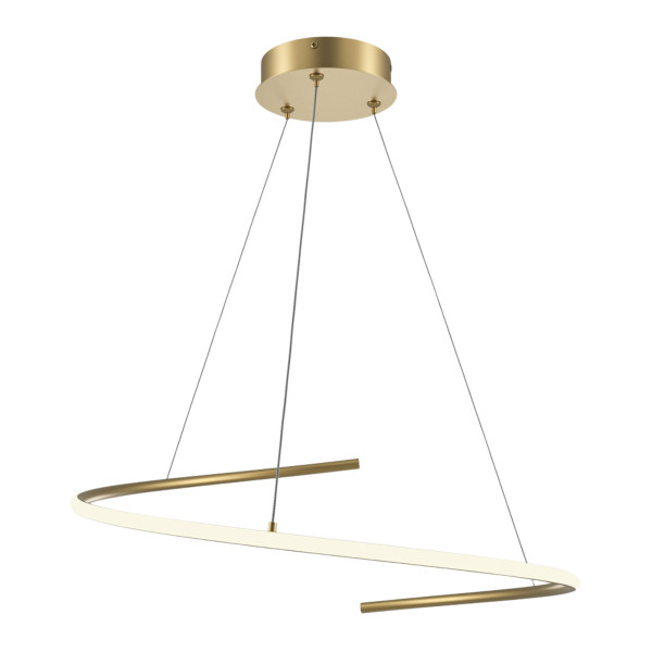 Lampa wisząca Curve mosiężna LED 1x31W Ciepła biel 2100lm Maytoni 835895