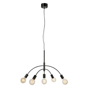 Lampa wisząca Cygnus 5-punktowa metalowa czarna 45034