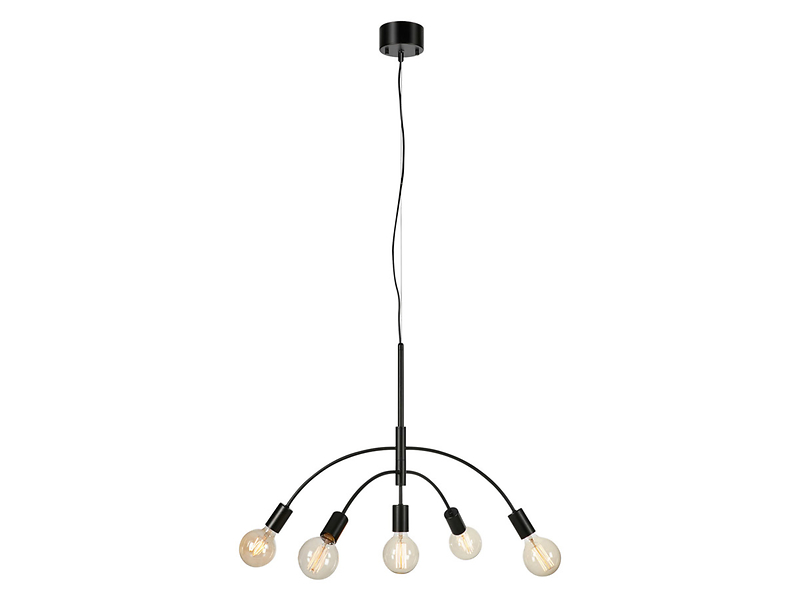 Lampa wisząca Cygnus 5-punktowa metalowa czarna 45034