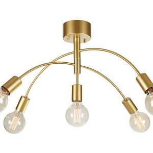 Lampa wisząca Cygnus 5-punktowa metalowa złota 45033