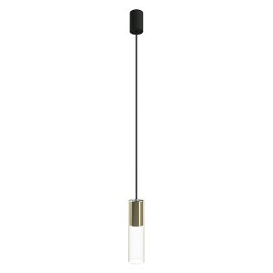 Lampa wisząca Cylinder stalowa złota 53631