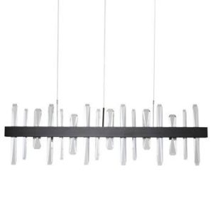 LAMPA WISZĄCA czarna 100cm ARCTIC LED kryształki 212563