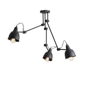 Lampa wisząca czarna AIDA 3xE27x60W wym: 100x80x40 cm Aldex 857985