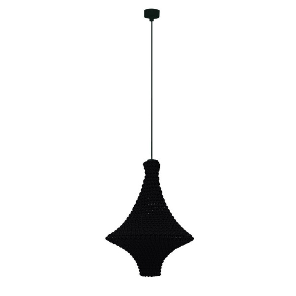 Lampa wisząca czarna ALDA 1xE27x20W wym: 190x30x30 cm Shilo 846329