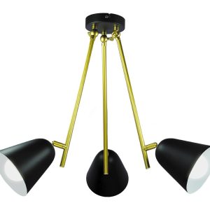 Lampa wisząca czarna Alder 3xE14x15W wym: 48,2×49,3×49,3 cm Rabalux 850987