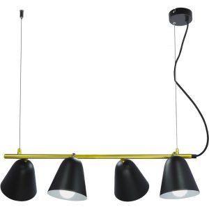Lampa wisząca czarna Alder 4xE14x20W wym:128x63x63 Rabalux 964464