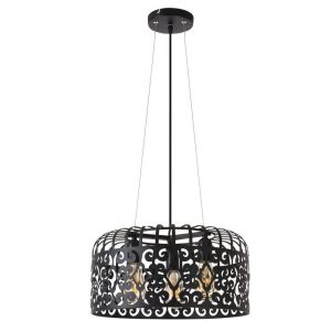 Lampa wisząca czarna Alessandra 3xE27x60W wym: 175,5x40x40 cm Rabalux 959155