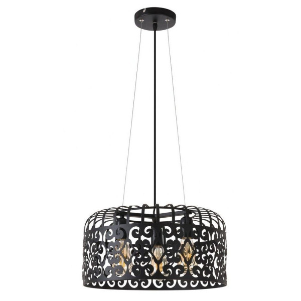 Lampa wisząca czarna Alessandra 3xE27x60W wym: 175,5x40x40 cm Rabalux 959155