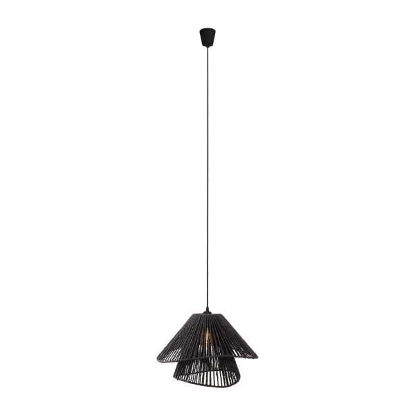 Lampa wisząca czarna AMALFI 1xE27x15W wym: 165x45x45 cm Maxlight 846436