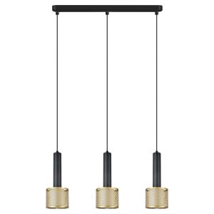 Lampa wisząca czarna AMO 3xE27x15W wym: 150x50x12 cm Light Prestige 836931 Lampa wisząca czarna AMO 3xE27x15W wym: 150x50x12 cm Light Prestige 836931