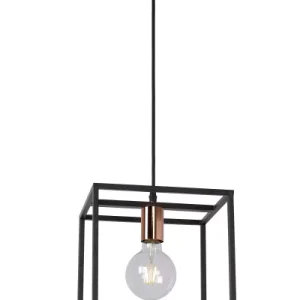 Lampa wisząca czarna ARTHUR 1xE27x60W wym: 155x25x25 cm Lucide 850435